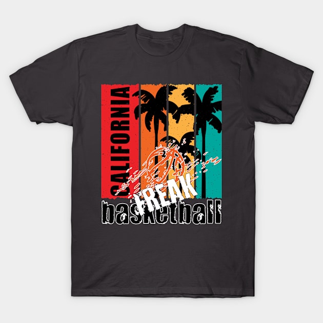 California Basketball Freak T-Shirt by Synergy Studios